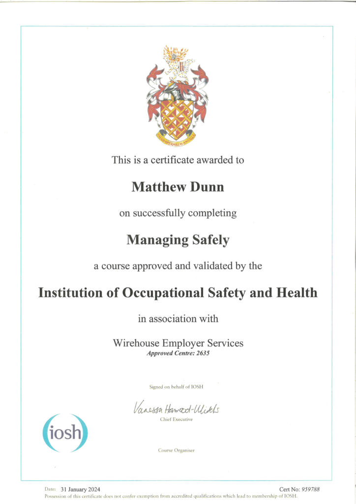 Matthew Dunn IOSH